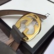 Cintura Signature con fibbia G grigia 411924