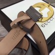 Cintura Signature con fibbia G grigia 411924