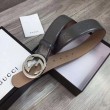 Cintura Signature con fibbia G grigia 411924