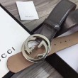 Cintura Signature con fibbia G grigia 411924
