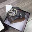 Cintura Signature con fibbia G grigia 411924