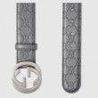 Cintura Signature con fibbia G grigia 411924
