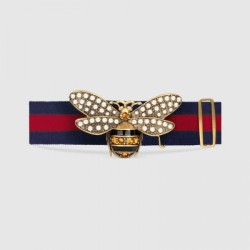 Alta gamma replica Cintura Web con ape blu-rossa 453277 imitazioni perfette