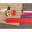 Dettagli perfetti Cintura Sylvie Web con fibbia doppia G rossa 409416