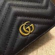 Porta carte GG Marmont in nero 443125