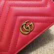 Porta carte GG Marmont in rosso 443125