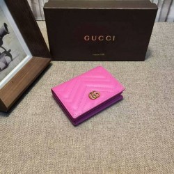 Portacarte GG Marmont in rosa 443125