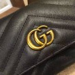 Alta gamma replica Portafoglio GG Marmont continental Nero 443436