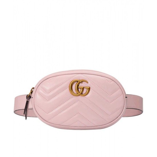 Riproduzione Fedele GG Marmont Matelasse Cinturino in pelle 476434 Rosa imitazioni Replica Alta Qualità GG Marmont Matelasse Cinturino in pelle 476434 Rosa
