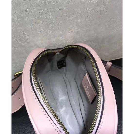 Riproduzione Fedele GG Marmont Matelasse Cinturino in pelle 476434 Rosa imitazioni Replica Alta Qualità GG Marmont Matelasse Cinturino in pelle 476434 Rosa