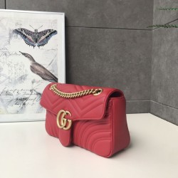 Borsa mini GG Marmont Matelasse 443497 rossa Dupe Perfetta Cloni Firmate Borsa mini GG Marmont Matelasse 443497 rossa imitazioni