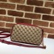 Cloni Firmate Borsa a tracolla GG Marmont piccola 447632 Rossa imitazioni
