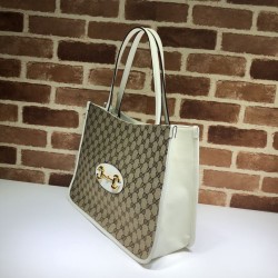 Borsa tote media 1955 Horsebit 623694 bianca Dupe Perfetta Cloni Firmate Borsa tote media 1955 Horsebit 623694 bianca imitazioni