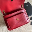 Borse Replica liscia media YSL Saint Laurent Niki rossa