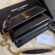 Imitazioni borse griffate media YSL Saint Laurent Sunset con finiture in oro goffrato coccodrillo