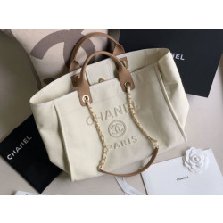 Borsa Replica 1:1 shopping Deauville con logo Pearl A66941 Beige