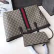 Borse Firmate Replica tote media Ophidia GG 631685 caffè