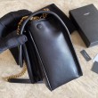 Dettagli perfetti Borsa liscia media nera YSL Saint Laurent Niki