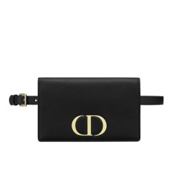 Cloni Firmate Pochette 2 in 1 di vitello Montaigne Christian Dior 30 nera imitazioni