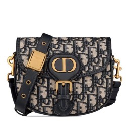 Cloni Firmate Borsa Christian Dior Small Dior Bobby Blu scuro imitazioni