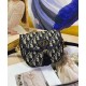 Cloni Firmate Borsa Christian Dior Small Dior Bobby Blu scuro imitazioni