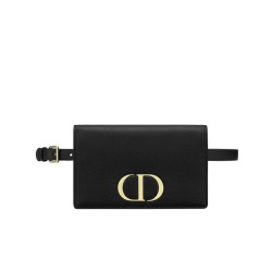 Pochette 2 in 1 di vitello Montaigne Christian Dior 30 nera