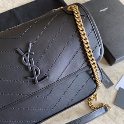 Dettagli perfetti Borsa liscia media nera YSL Saint Laurent Niki Dupe Perfetta Cloni Firmate Dettagli perfetti Borsa liscia media nera YSL Saint Laurent Niki imitazioni