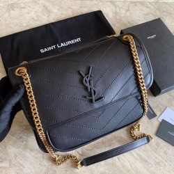 Cloni Firmate Dettagli perfetti Borsa liscia media nera YSL Saint Laurent Niki imitazioni