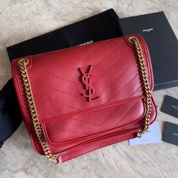 Cloni Firmate Borse Replica liscia media YSL Saint Laurent Niki rossa imitazioni