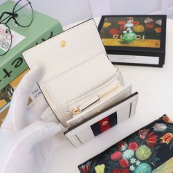 Alta gamma replica Dettagli perfetti Ophidia GG Wallet 523174 Bianco imitazioni perfette