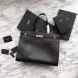 Borsa a tracolla YSL Saint Laurent Medium Manhattan nera