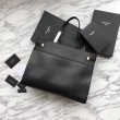 Borsa a tracolla YSL Saint Laurent Medium Manhattan nera