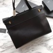 Borsa a tracolla YSL Saint Laurent Medium Manhattan nera