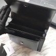 Borsa YSL Saint Laurent Medium Sunset liscia nera argento