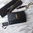 Imitazioni borse griffate YSL Saint Laurent Sunset Medium liscia oro nero