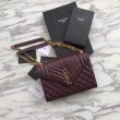 Busta YSL Saint Laurent Piccola borsa Grain Embossed Claret