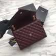 Busta YSL Saint Laurent Piccola borsa Grain Embossed Claret
