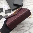 Busta YSL Saint Laurent Piccola borsa Grain Embossed Claret