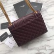 Busta YSL Saint Laurent Piccola borsa Grain Embossed Claret