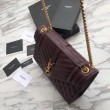 Busta YSL Saint Laurent Piccola borsa Grain Embossed Claret