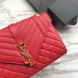 Busta YSL Saint Laurent Piccola borsa Grain rosso goffrato