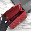Busta YSL Saint Laurent Piccola borsa Grain rosso goffrato