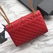 Busta YSL Saint Laurent Piccola borsa Grain rosso goffrato