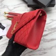 Busta YSL Saint Laurent Piccola borsa Grain rosso goffrato