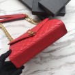 Busta YSL Saint Laurent Piccola borsa Grain rosso goffrato
