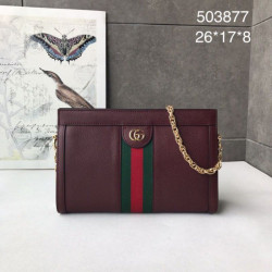 Dettagli perfetti Borsa a tracolla Ophidia Piccola 503878 Borgogna