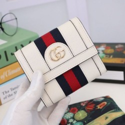 Alta gamma replica Dettagli perfetti Ophidia GG Wallet 523174 Bianco imitazioni perfette