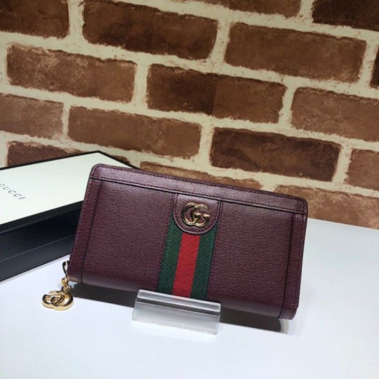 Qualità superiore replica Ophidia Zip Around Portafoglio 523154 Rosso