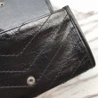 Portafoglio YSL Saint Laurent Niki grande stropicciata nera Portafoglio YSL Saint Laurent Niki grande stropicciata nera