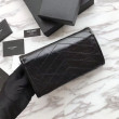 Portafoglio YSL Saint Laurent Niki grande stropicciata nera Portafoglio YSL Saint Laurent Niki grande stropicciata nera
